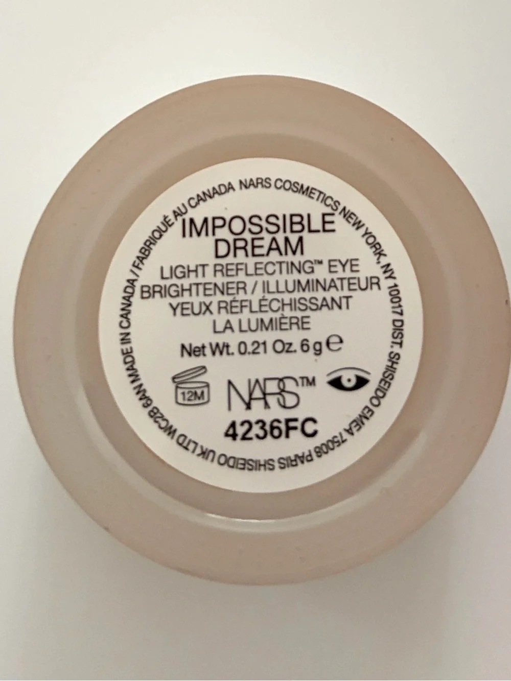 NARS Make up Light Reflecting Eye Brightener in Impossible Dream
